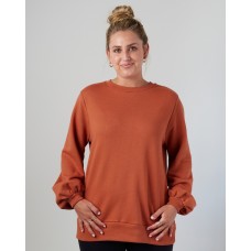 Ladies Balloon Sleeve Crew